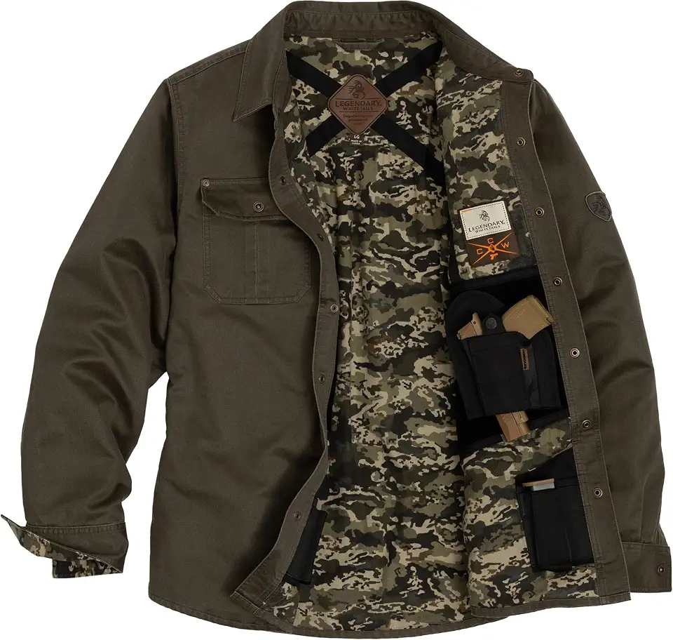 Legendary Whitetails Mens CCW Waxed Cotton Shirt Jacket