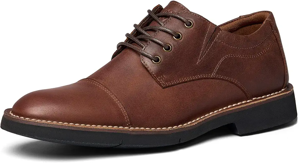 Men's Dark Brown Leather Derby Shoes