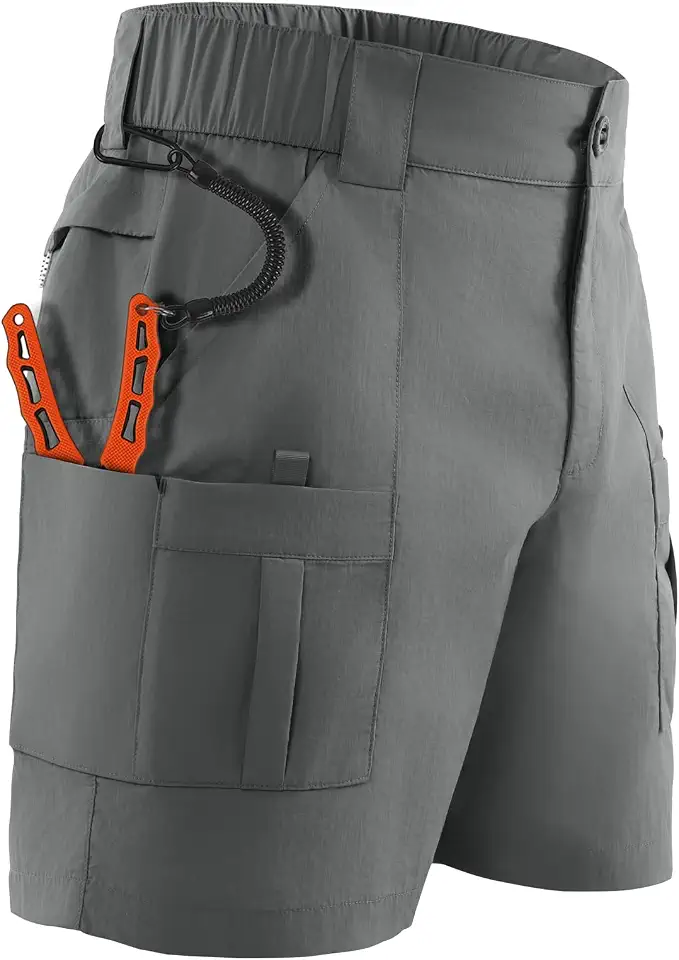 Palmyth 6" Fishing Shorts for Men with Pliers Pocket Quick Dry for Fishing