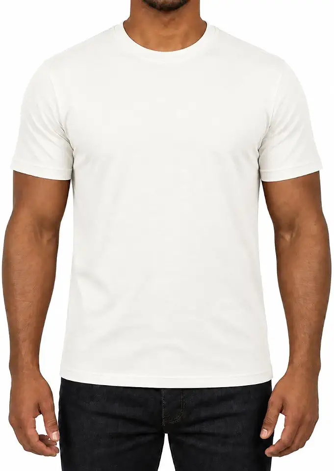 Men’s Premium 100% Cotton Plain T-Shirt – Classic Crew Neck, Short Sleeve, Soft Breathable Regular Fit Tee