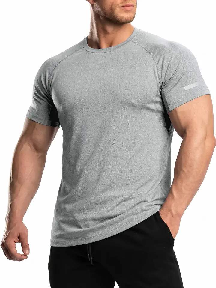 Men's Heather Grey Technical Running T Shirt