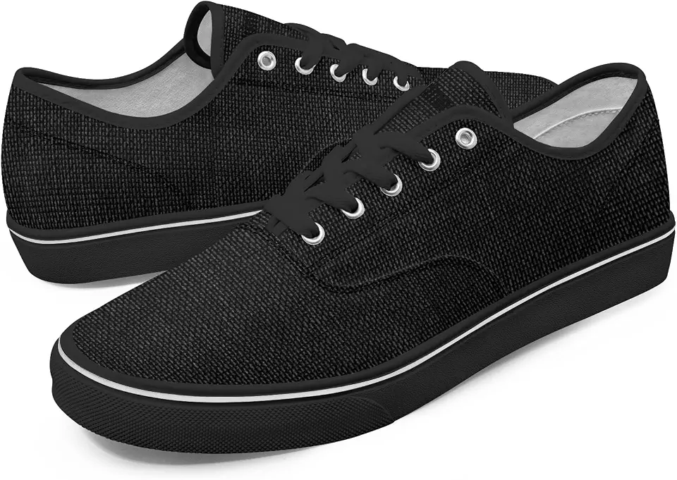 kimood Men's Canvas Low-Top Sneakers - Casual Lightweight Walking Shoes - Fashion Urban Streetwear