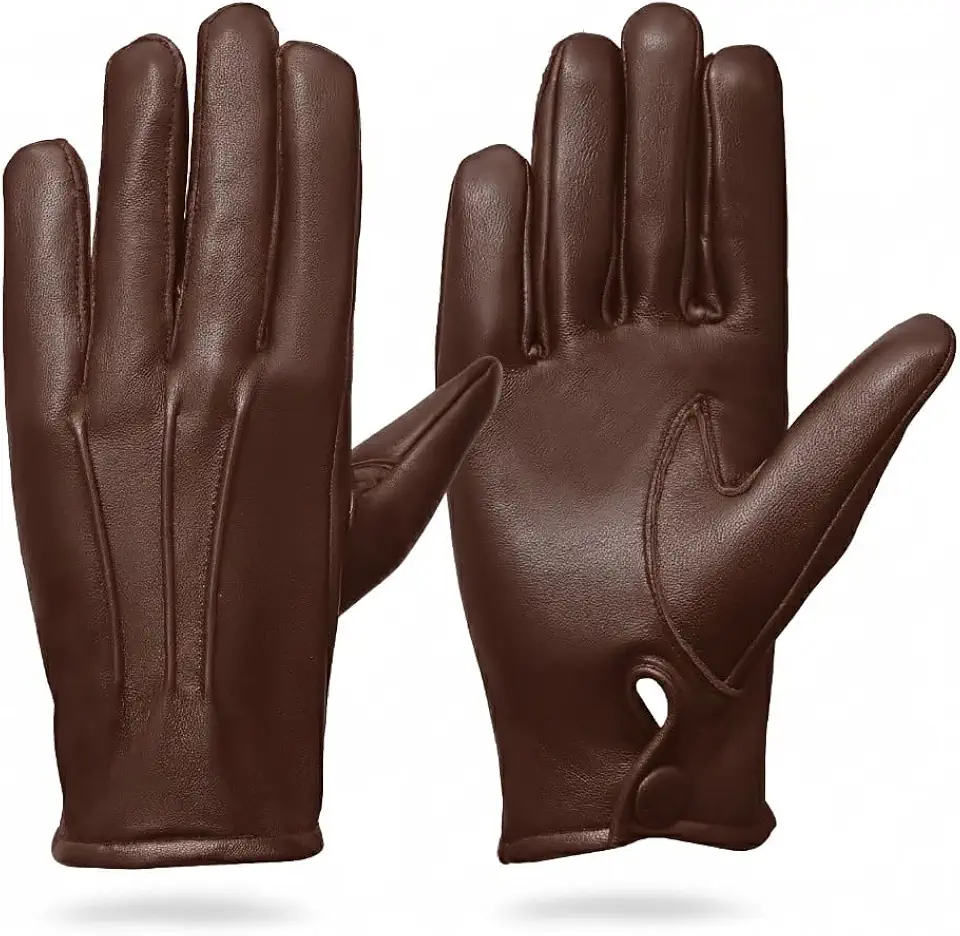 Men’s Genuine Leather Dress Gloves Classic Soft Leather Gloves for Formal Wear, Business, Driving Gloves for Men