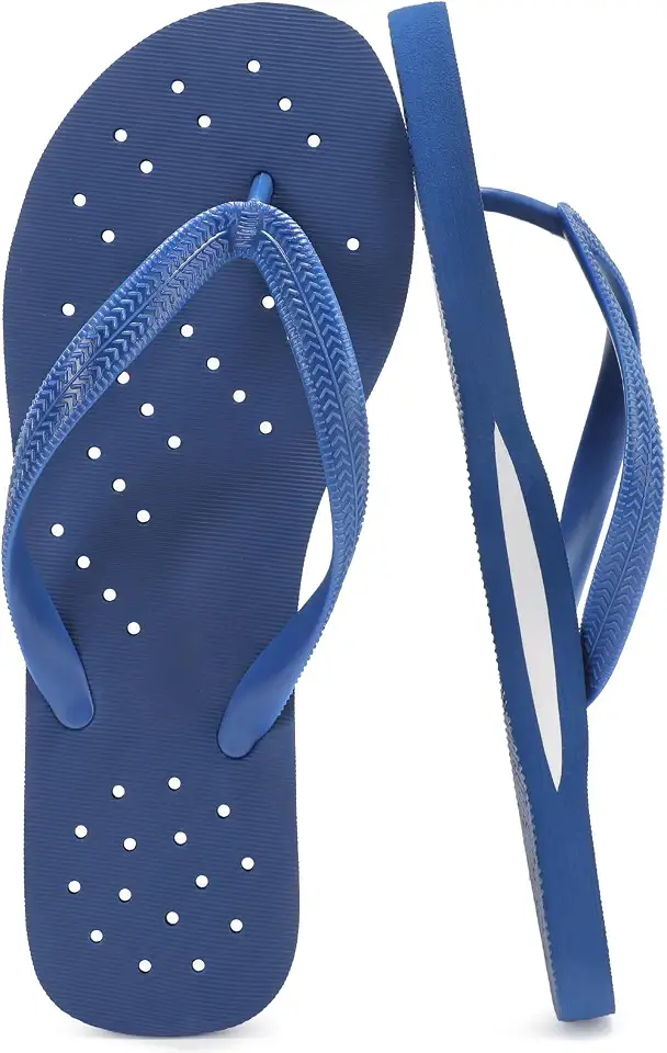 STQ Shower Shoes Men Flip Flops Quick Drying Non-Slip Easy to Wear & Clean