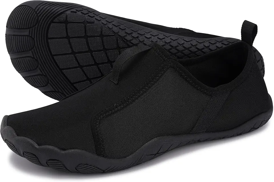 Men's Black Slip On Neoprene Water Shoes