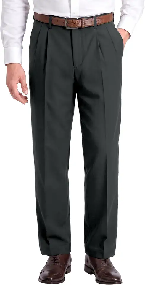 Comdecevis Men's Classic Fit Pleated Dress Pants