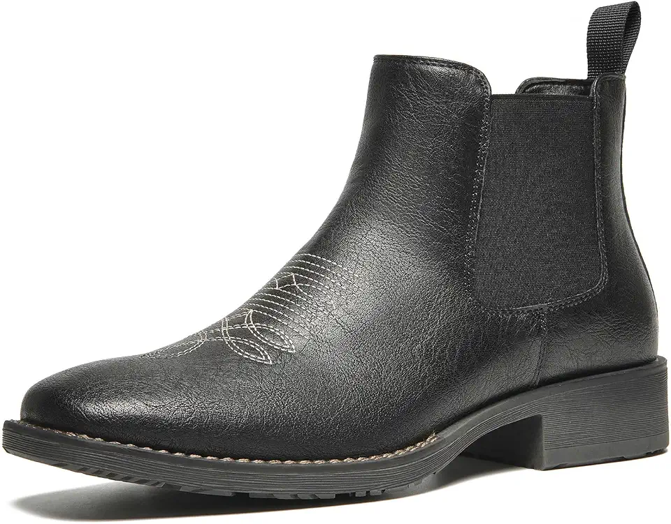 Cowboy Boots for Men, Comfortable Slip-On for Casual Wear, Line Dance