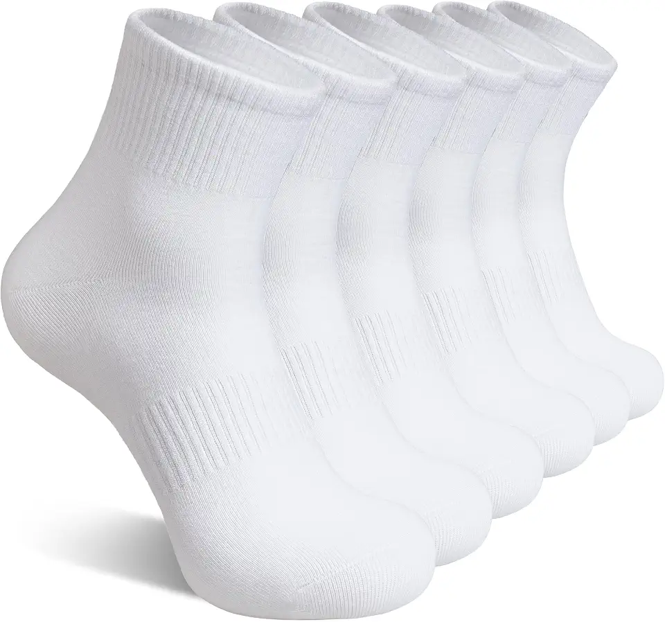 DoSmart Mens Ankle Athletic Socks, Thin Quarter Cotton Running Socks