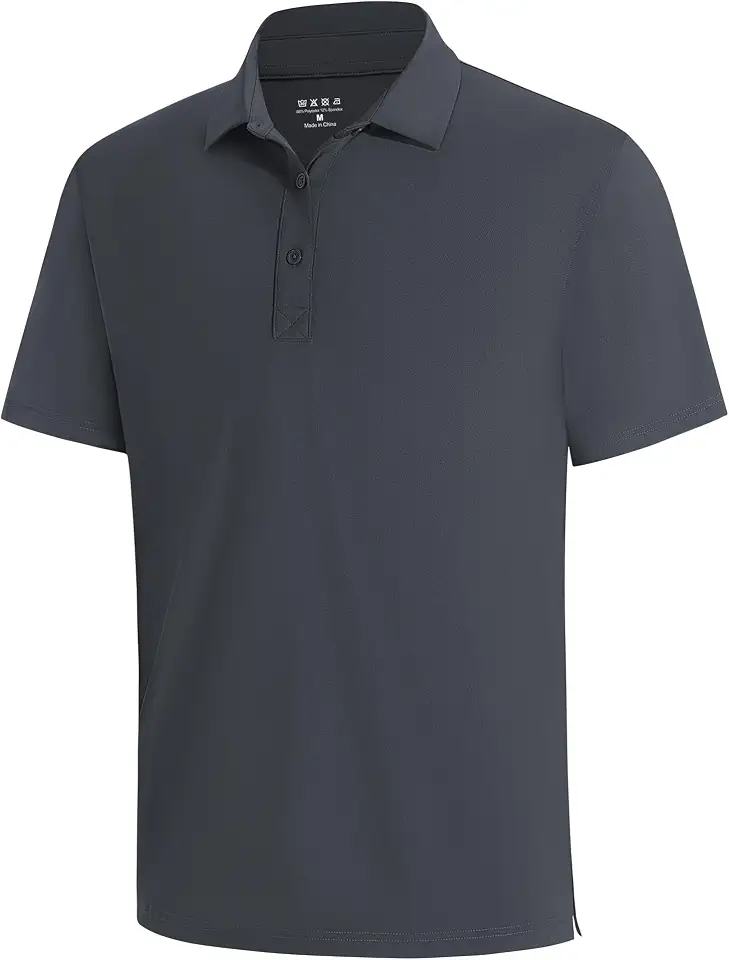 Runhit Mens Polo Shirts Short Sleeve Quick Dry Golf Shirt Performance Moisture Wicking Polo Athletic Casual Work