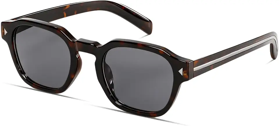 Rmerom Retro Square Sunglasses for Men Women Vintage Sun Glasses