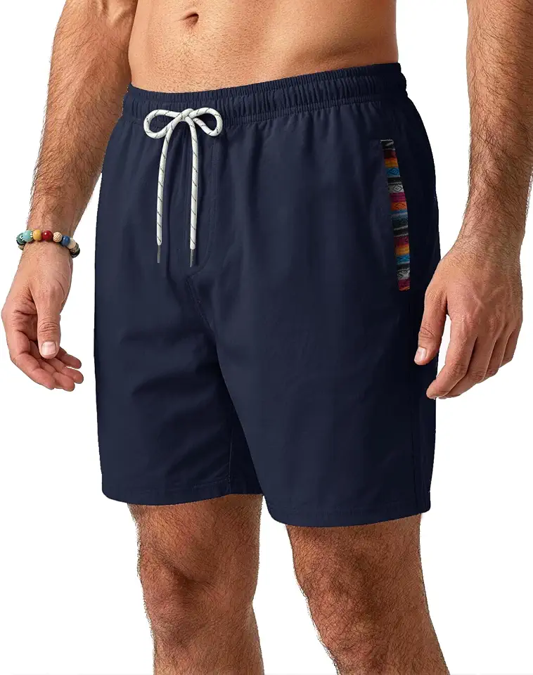 Blitry Mens Casual Drawstring Summer Beach Shorts, Chino Golf Shorts