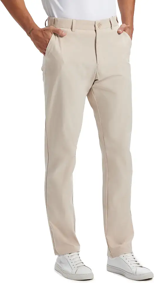 HDL Men's Golf Pants Work Travel Slacks Quick Dry Stretch 4 Pockets