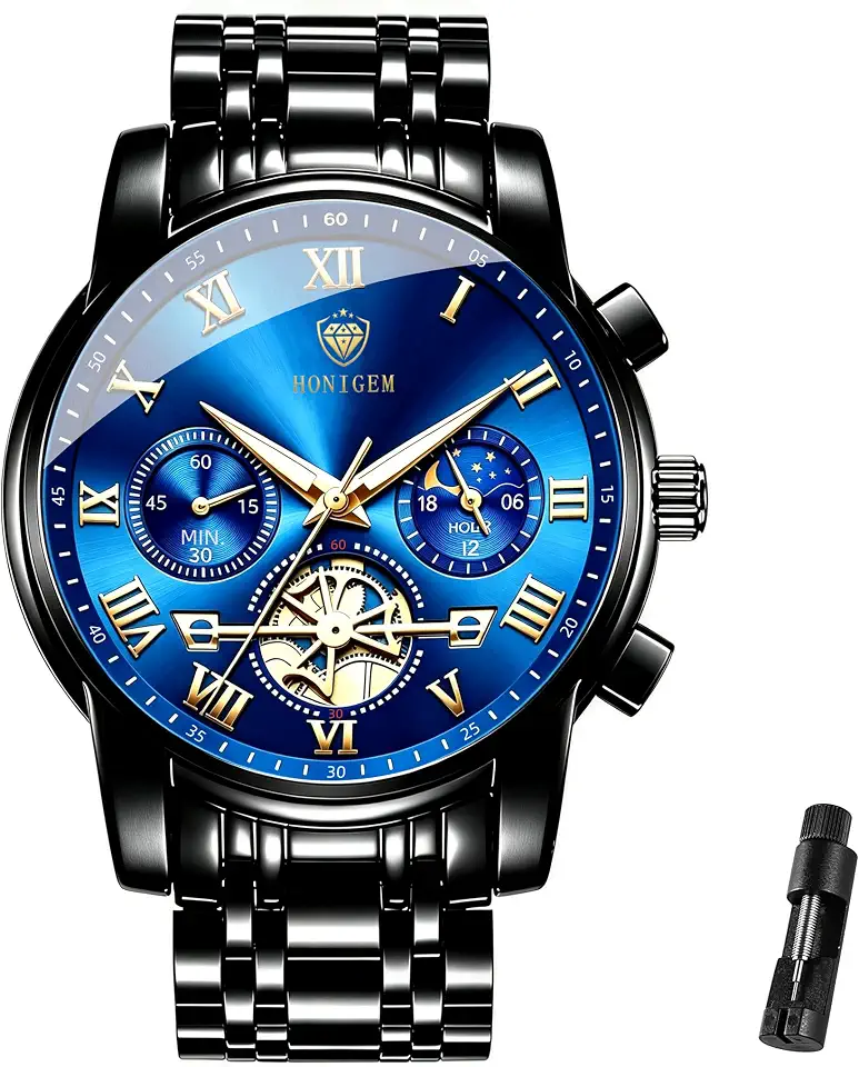 Men's Stainless Steel Luxury Dress Watch
