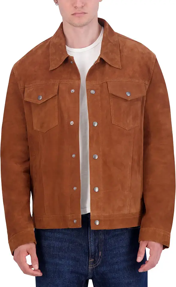 Cole Haan Men's Trucker Suede Jacket