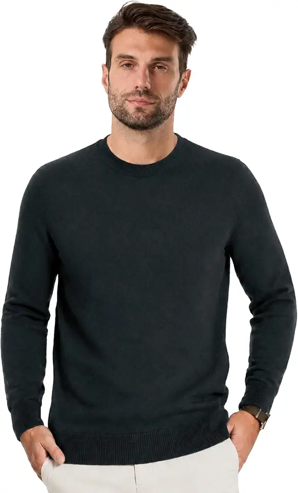 Merino Protect 100% Merino Wool Sweater Men Crewneck Pullover