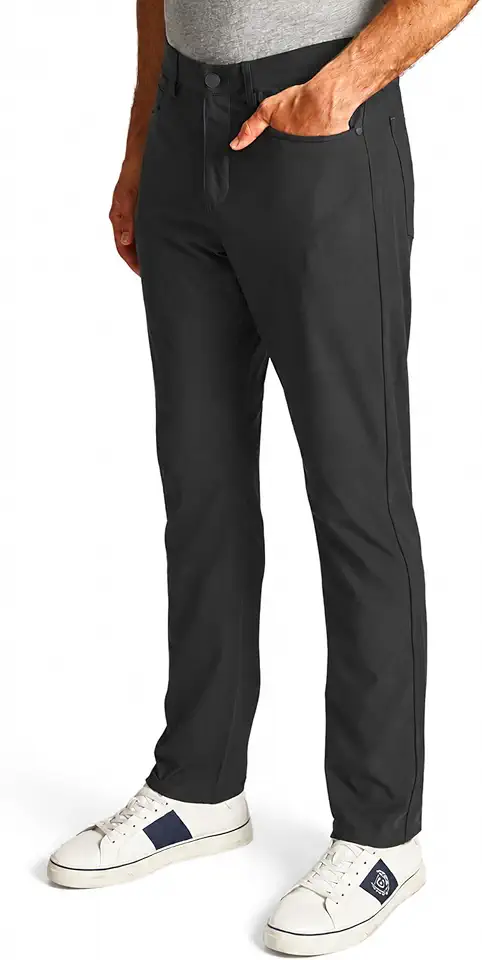 Chaps Men's Straight Fit 5 Pocket Stretch Waist Everyday Performance Pant