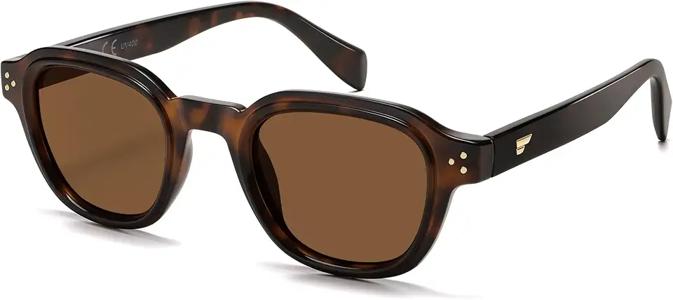 VANLINKER Retro Square Polarized Sunglasses for Women Men VL9933