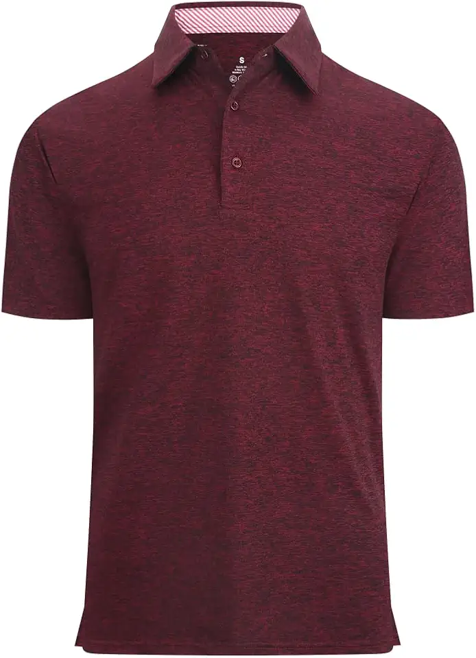 Chrito Mens Polo Shirts Short Sleeve Quick Dry Golf Shirt Moisture Wicking Performance Casual Collared T-Shirt for Men