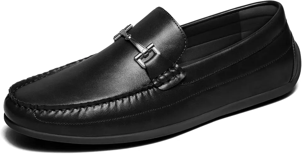 HEEZ Men's Penny Loafers Casual Slip on Driving Shoes Dress Loafer for Men | Lightweight Flexible Rubber Sole, Comfortable Cushioned Insole, Classic Horsebit, Business Office Travel Daily
