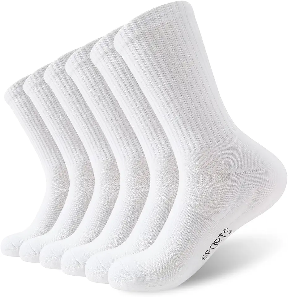 HAVE A TREE Men's Athletic Running Crew Socks 3-12 Pairs Cushion Padded