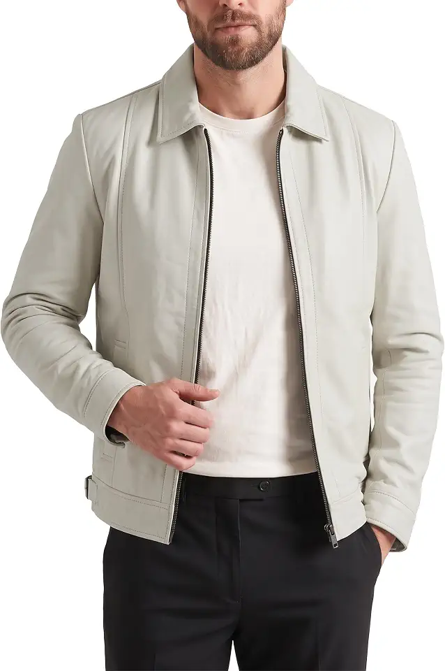 Real Leather Jacket Men's - Lambskin Full Grain Jacket
