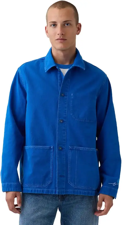 GAP Men's Get Blue Denim Chore Jacket