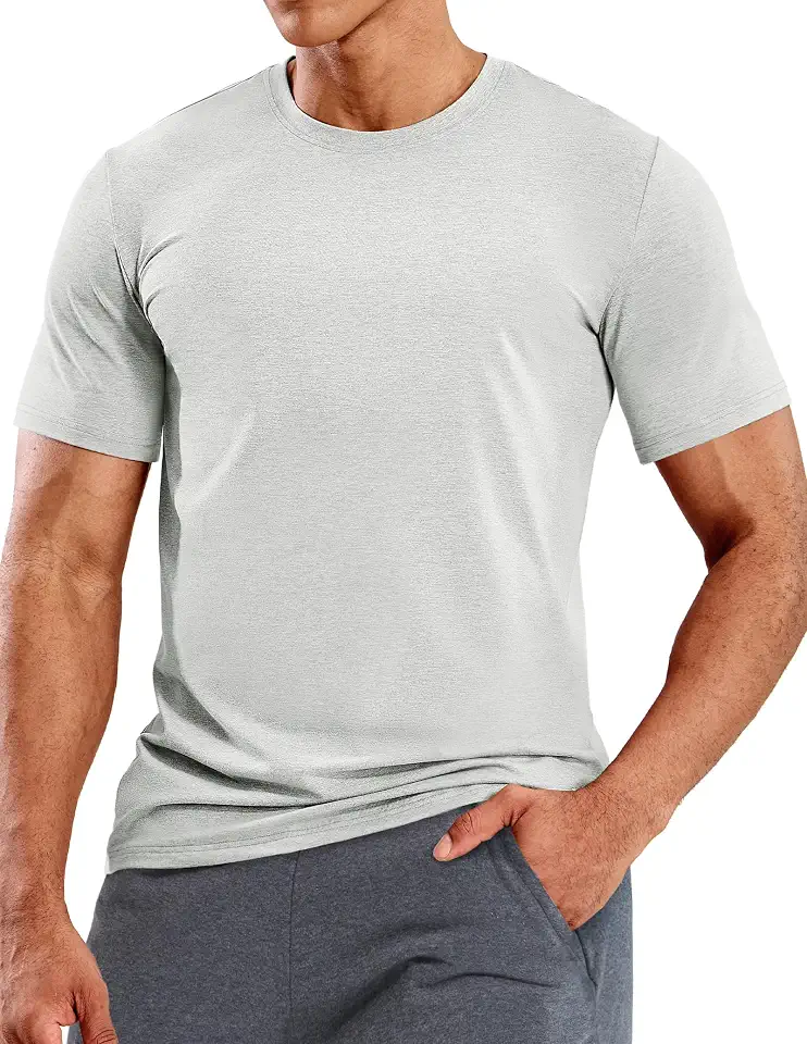 MIER Mens Dry Fit T-Shirts Short Sleeve Ultra Soft Tee Tops, Crew Neck