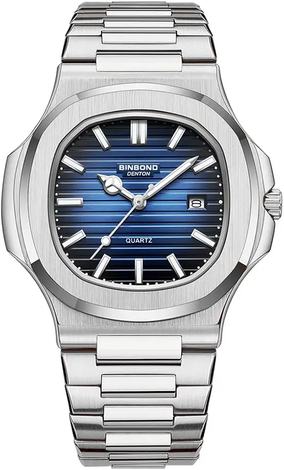 Mens Watch Stainless Steel Quartz Analog Waterproof