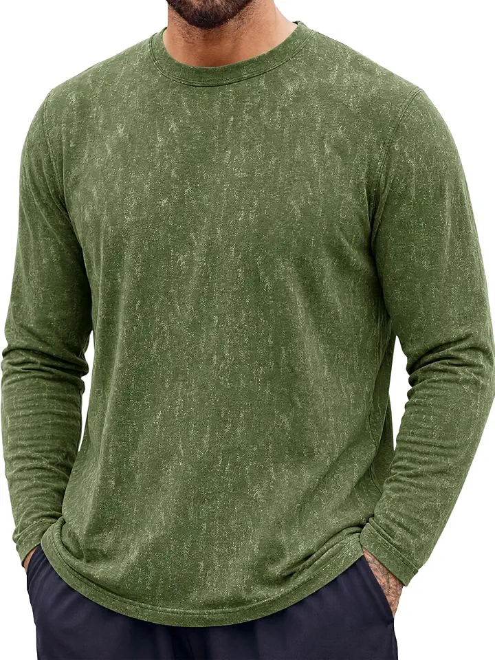Runcati Mens Long Sleeve Graphic T-Shirts
