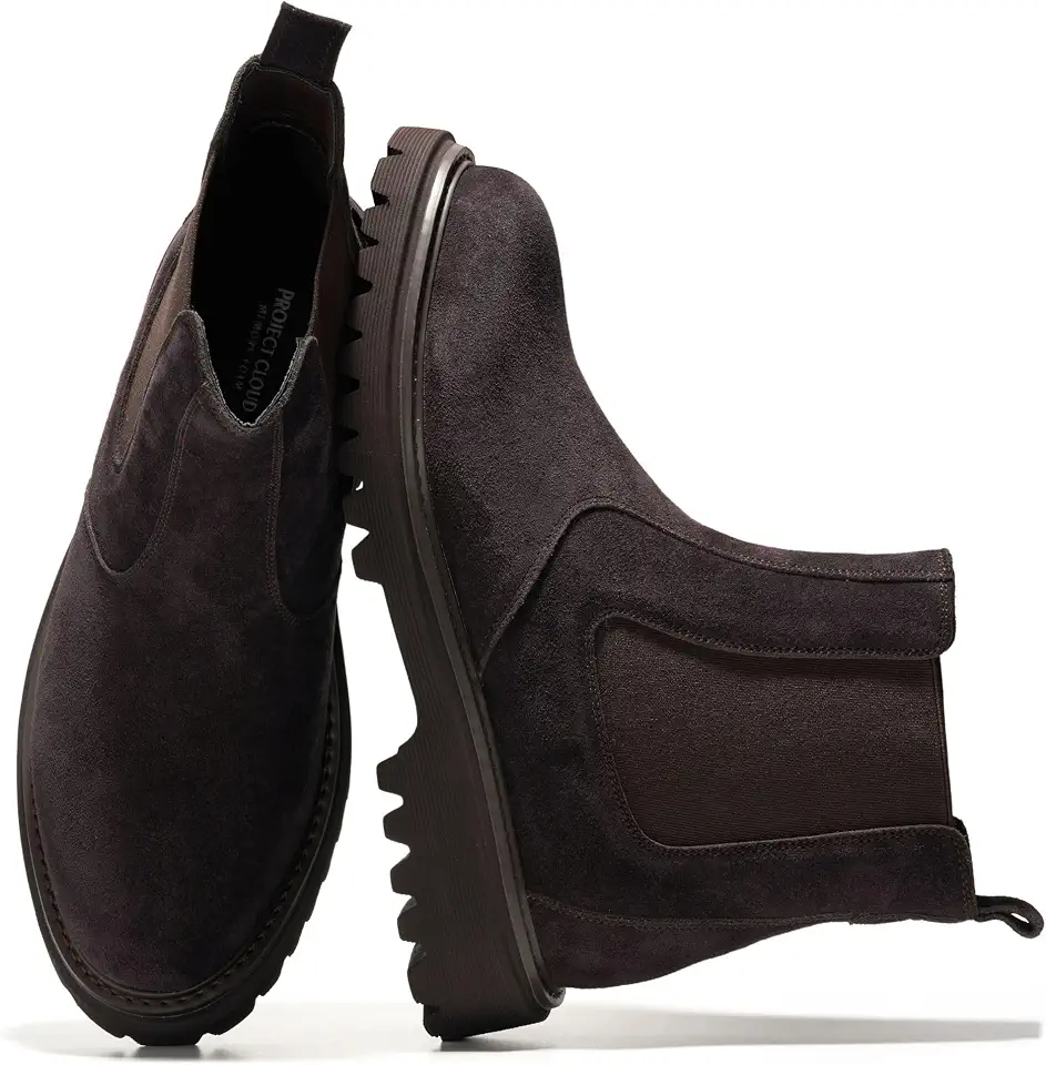 Project Cloud Mens Boots 100% Genuine Leather Chelsea Boots Men Shoes