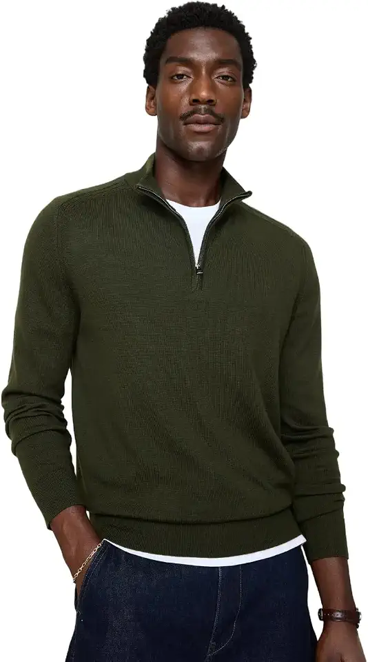 Banana Republic Men's Merino Quarter-Zip Sweater