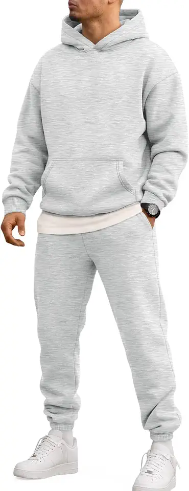 OEKO-TEX STANDARD 100 EFAN Men's 2 Piece Fleece Tracksuit Heavyweight Sweatsuits