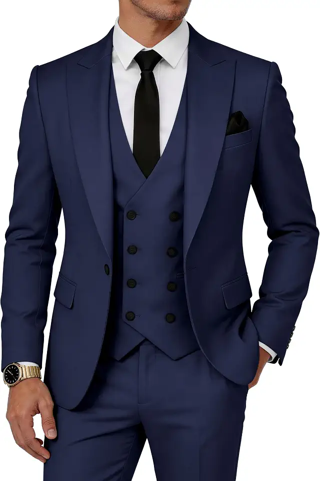 Men's Suits 3 Piece Slim Fit Suits for Men Formal Business Wedding Prom Jacket Vest Pants