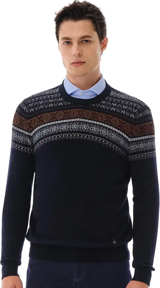 OEKO-TEX STANDARD 100 KVSS Men's Crewneck 100% Pure Cashmere Sweater