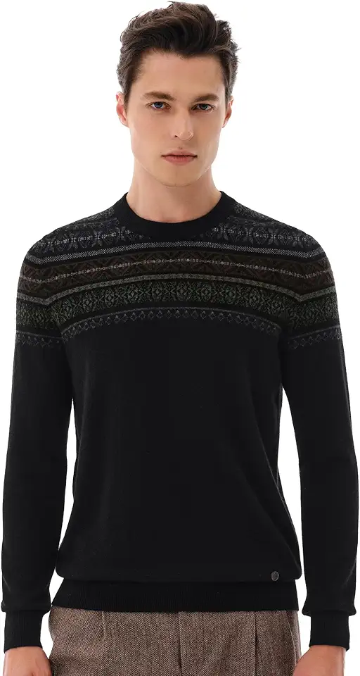 OEKO-TEX STANDARD 100 KVSS Men's Crewneck 100% Pure Cashmere Sweater