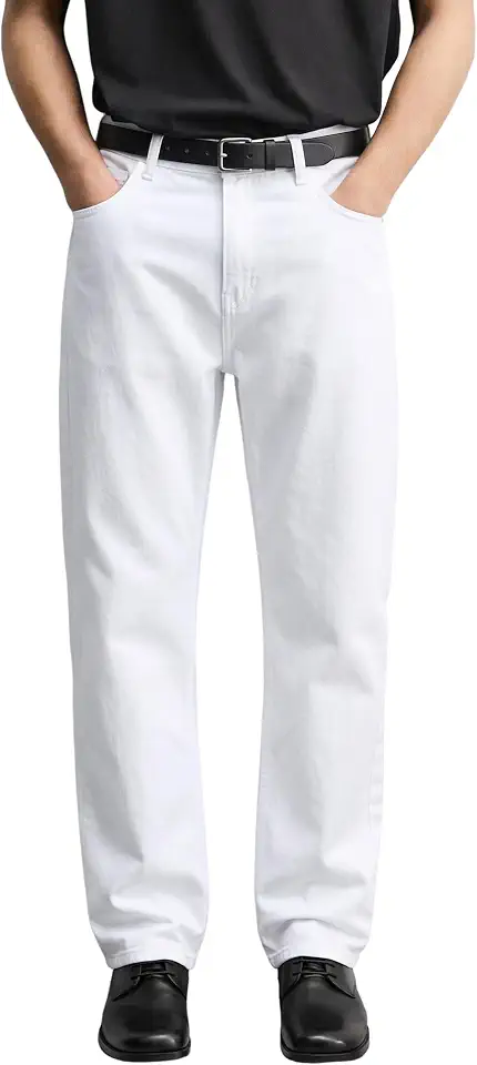 Men's Regular Fit Straight Leg Jeans - Classic Casual Denim Pants for Everyday Work and All Season Wear