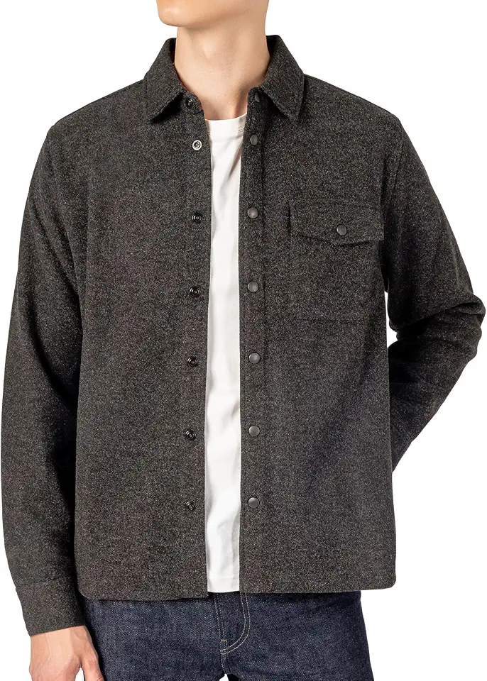 Men's Casual Shirt Jacket Long Sleeve Button Up Overshirt