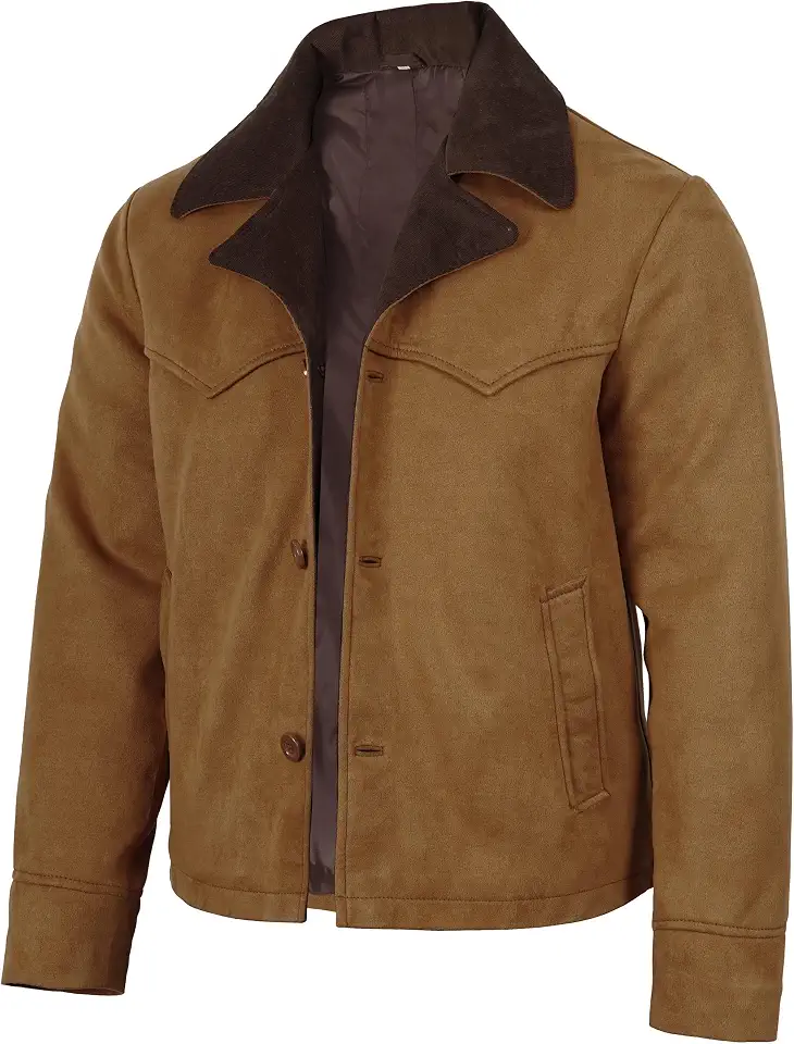 Faux Suede Leather Blazer Men - Casual Fashion Lightweight Jackets for Men