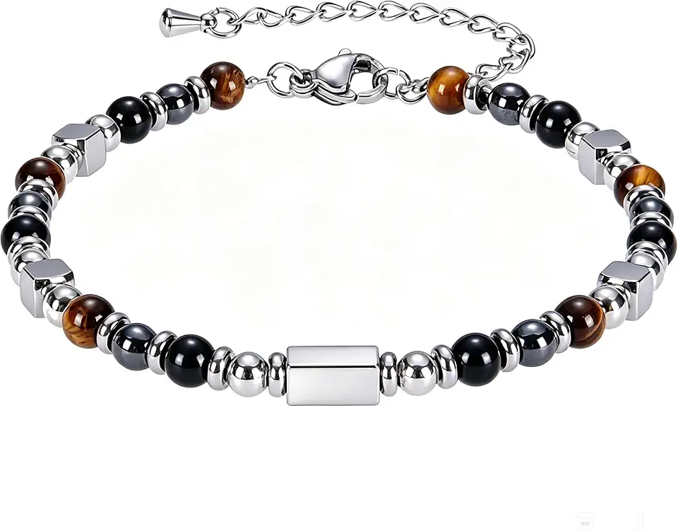 Beaded Bracelet for Women, Adjustable Braided Rope Boho