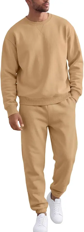 OEKO-TEX STANDARD 100 EFAN Men's Heavyweight Plush Fleece Sweatsuits