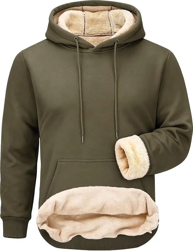 Apexshift Men's Fleece Hoodie Hooded Sweatshirts Long Sleeve Pullover