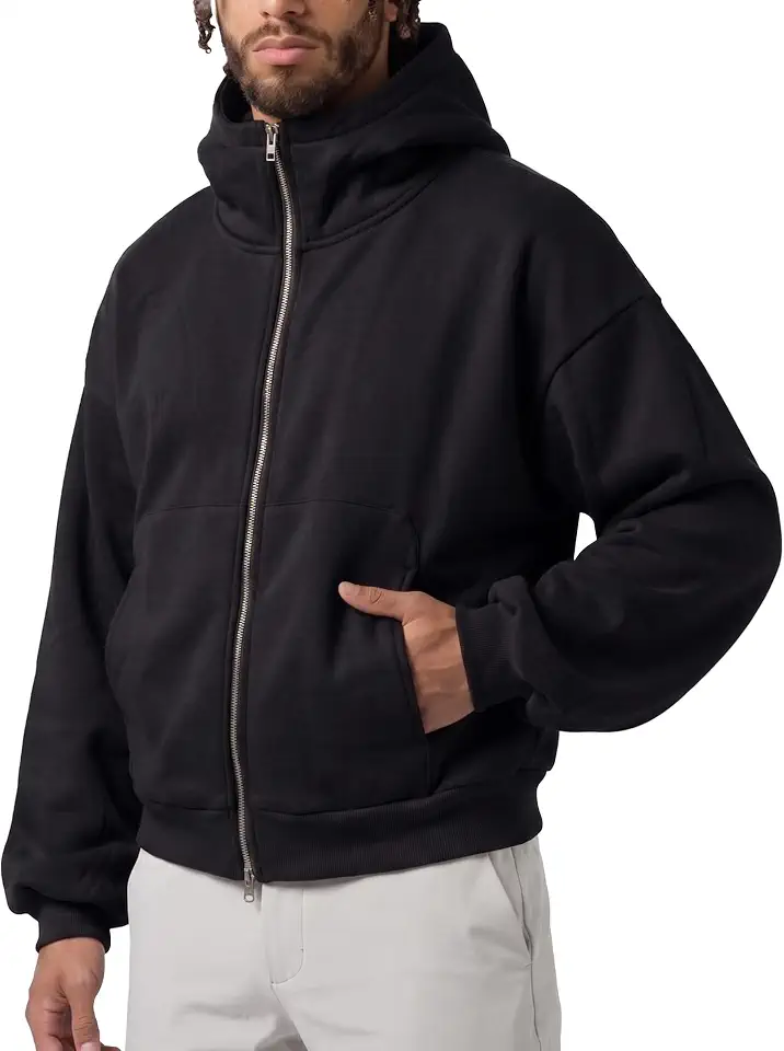 Men's Workout Zip Up Hoodie Sweatshirt