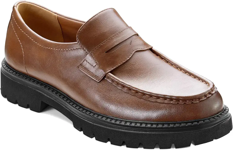 Men's Chunky Lug Sole Penny Loafers