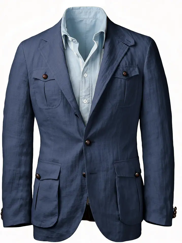 Men Sport Blazer Casual Lightweight Linen Jacket for Summer,Beach,Wedding,Prom,Party