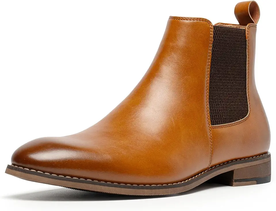 CGRRBW Men's Chelsea Boots Faux Leather Casual Boots for Men