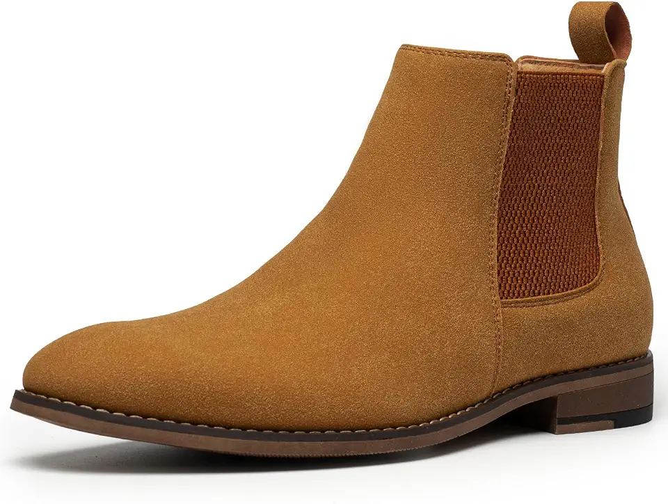 CGRRBW Men's Chelsea Boots Faux Leather Casual Boots for Men