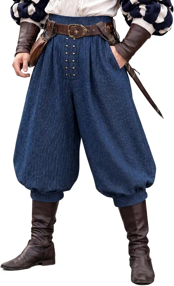 Runcati Mens Medieval Renaissance Pirate Pants Viking Baggy Harem Trousers
