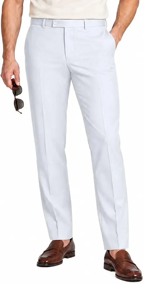 Men's Dress Pants Slim Fit Skinny Slacks Casual Business Work Suit Pants