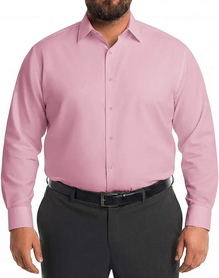 Global Recycled Standard COOFANDY Big and Tall Mens Dress Shirt Wrinkle Free Button Down Shirt