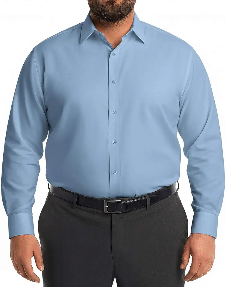 Global Recycled Standard COOFANDY Big and Tall Mens Dress Shirt Wrinkle Free Button Down Shirt